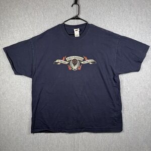 Harley Davidson Shirt Size 3XL Blue Motorcycles Chicago Faded Made In USA 2005